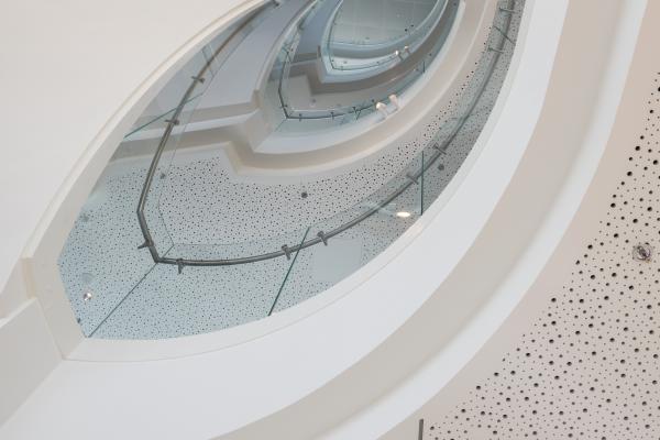 The staircase from below in the AFAS Experience Center